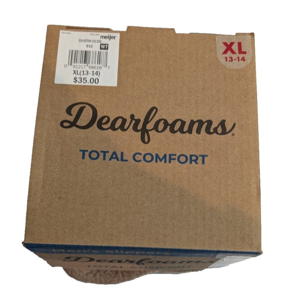 Dearfoam Men's Slipper Size XL (13-14) - Dustin Clog Brown or Canyon Black - Picture 6 of 8